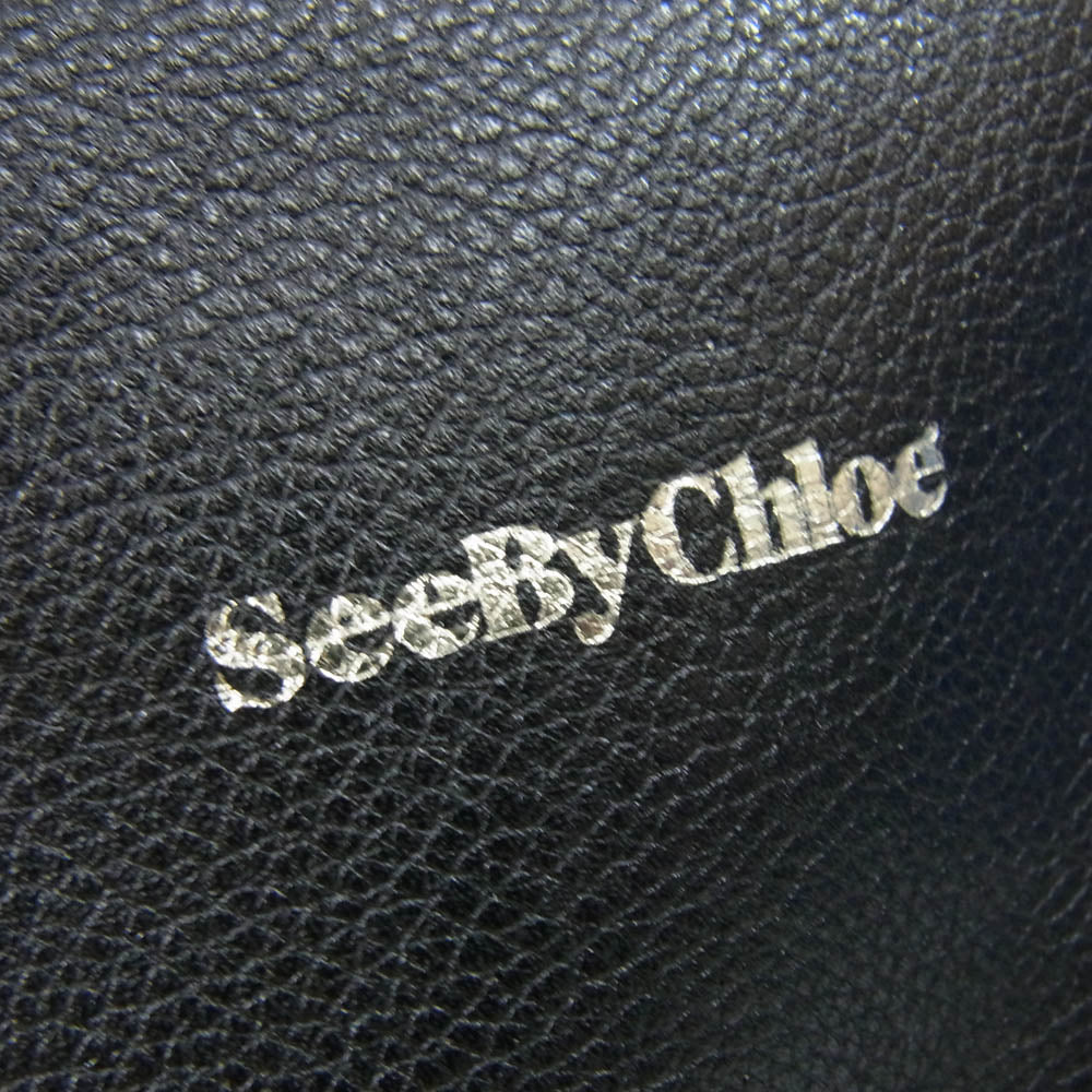 SEE BY CHLOE シーバイクロエ ダブルジップ ハンド バッグ ブラック系【中古】