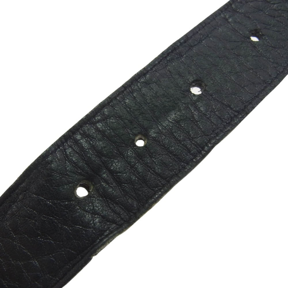 Supreme シュプリーム 13SS Croc Belt 型押し レザー ベルト ブラック系 S/M【中古】