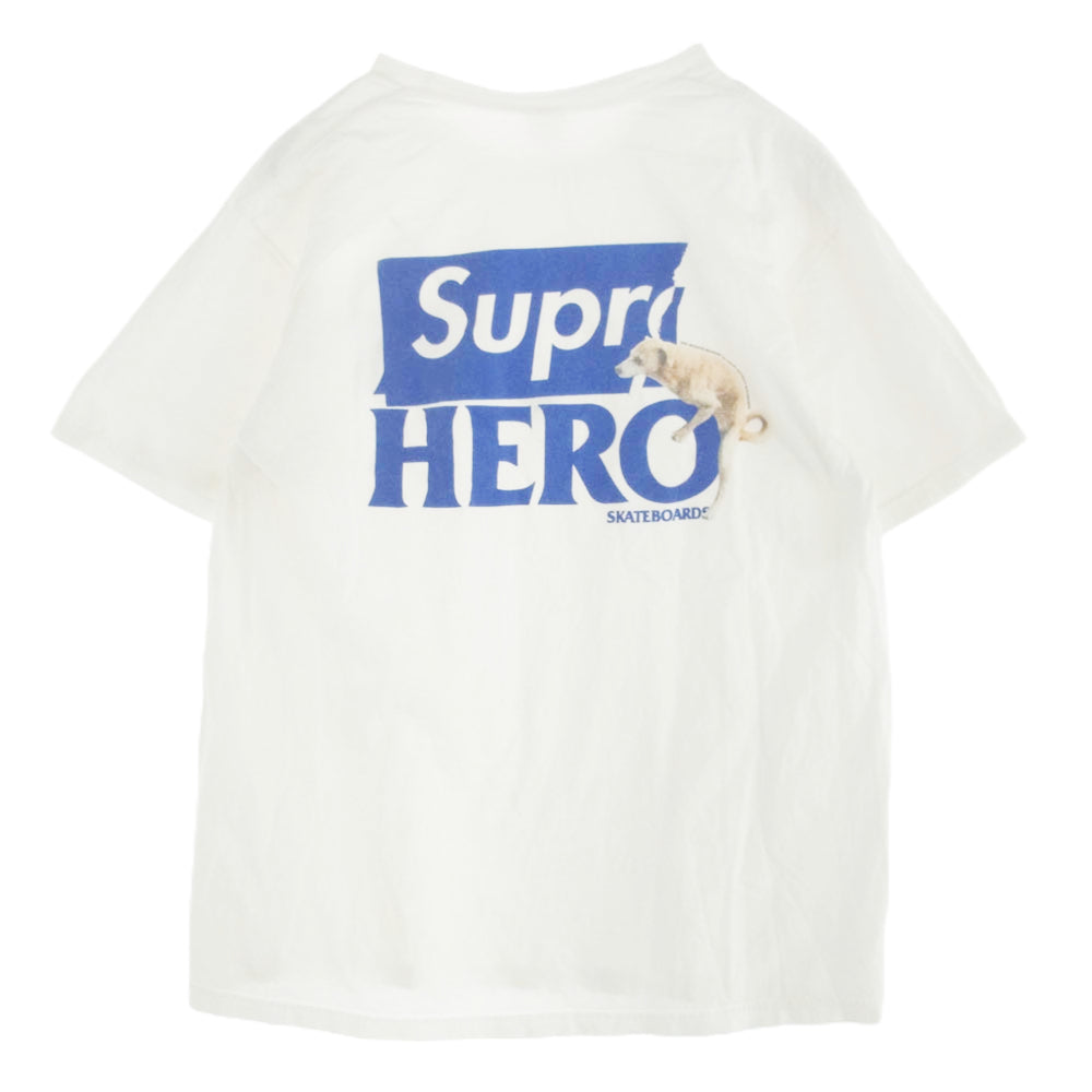 Supreme シュプリーム 22SS × ANTIHERO DOG TEE  アンタイヒーロー ドッグ Tシャツ ホワイト系 L【中古】