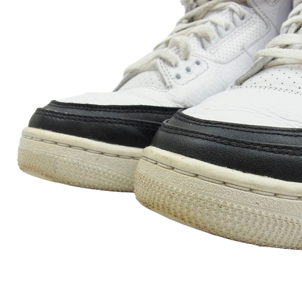 NIKE ナイキ DA3595-100 × Fragment Air Jordan 3 White/Black フラグメント エアジョーダン3 スニーカー ホワイト系 26.5cm【中古】
