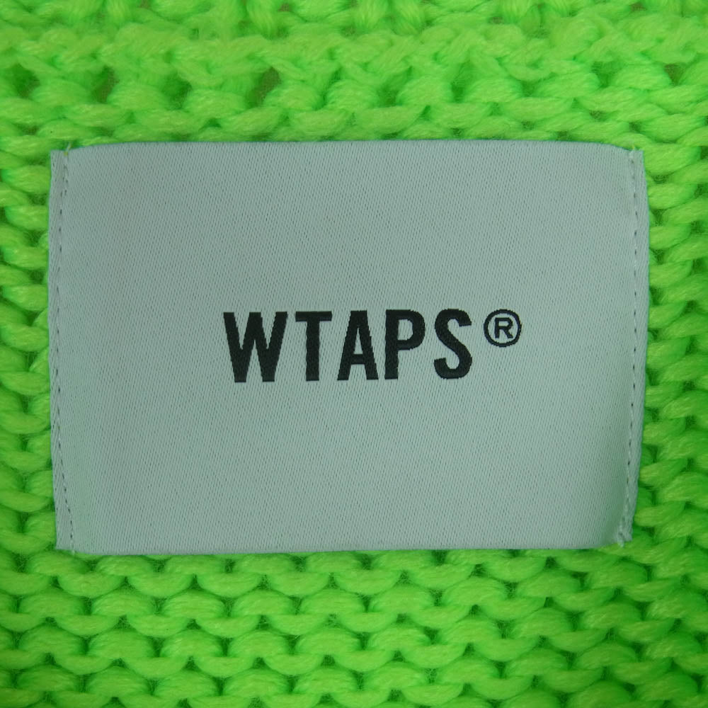 WTAPS ダブルタップス 23AW 232MADT-KNM04 CN 01 Sweater Poly ニット セーター 中国製 ライトグリーン系 01【中古】