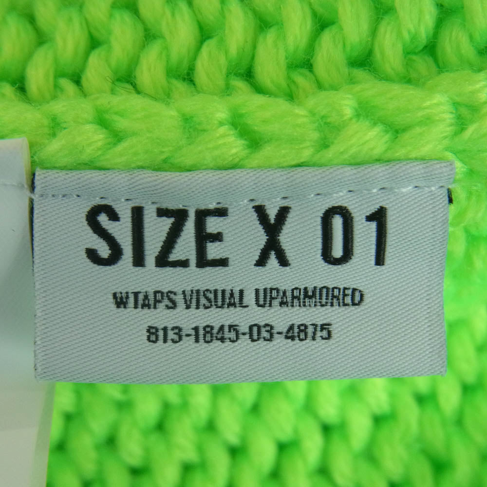 WTAPS ダブルタップス 23AW 232MADT-KNM04 CN 01 Sweater Poly ニット セーター 中国製 ライトグリーン系 01【中古】