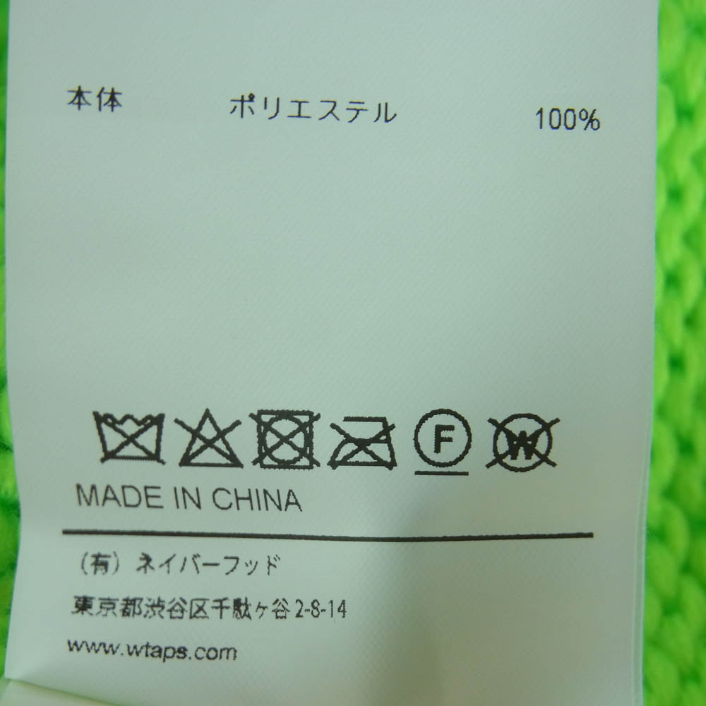 WTAPS ダブルタップス 23AW 232MADT-KNM04 CN 01 Sweater Poly ニット セーター 中国製 ライトグリーン系 01【中古】