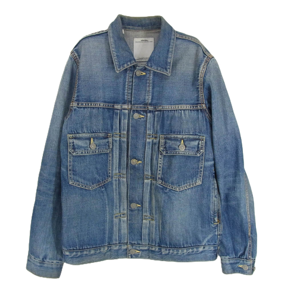 VISVIM ビズビム 15SS 115105006002 101 JKT DAMAGED コットン 日本製 デニム ジャケット インディゴブルー系 2【中古】