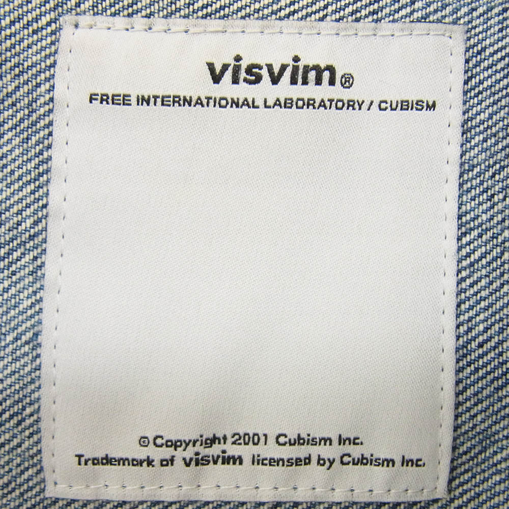 VISVIM ビズビム 15SS 115105006002 101 JKT DAMAGED コットン 日本製 デニム ジャケット インディゴブルー系 2【中古】