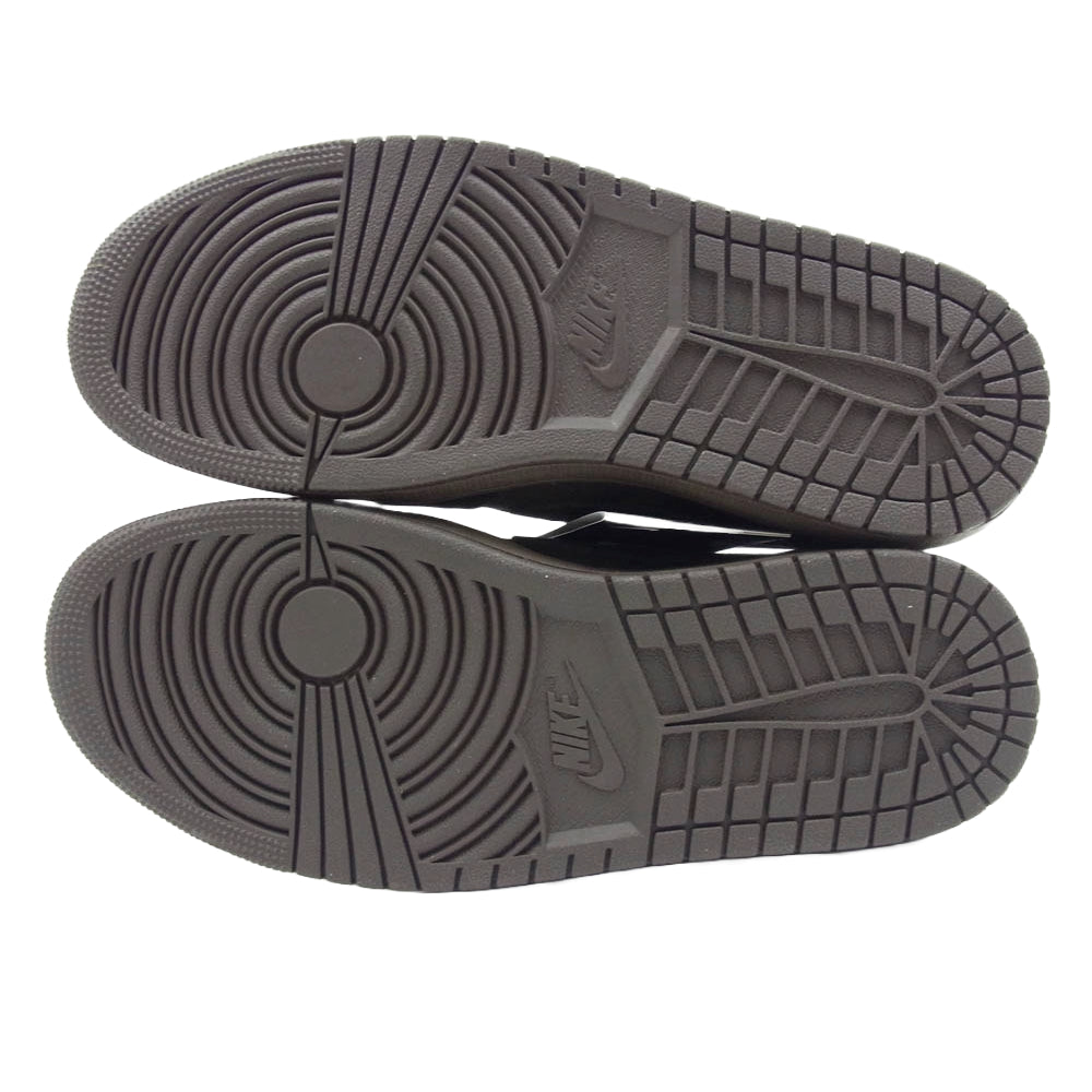 NIKE ナイキ DM7866-202 【フェイクバスター鑑定済】× Travis Scott Air Jordan 1 Low OG SP Velvet Brown and Dark Mocha トラヴィススコット エアジョーダン1 ロー OG SP スニーカー ダークブラウン系 26.5cm【新古品】【未使用】【中古】