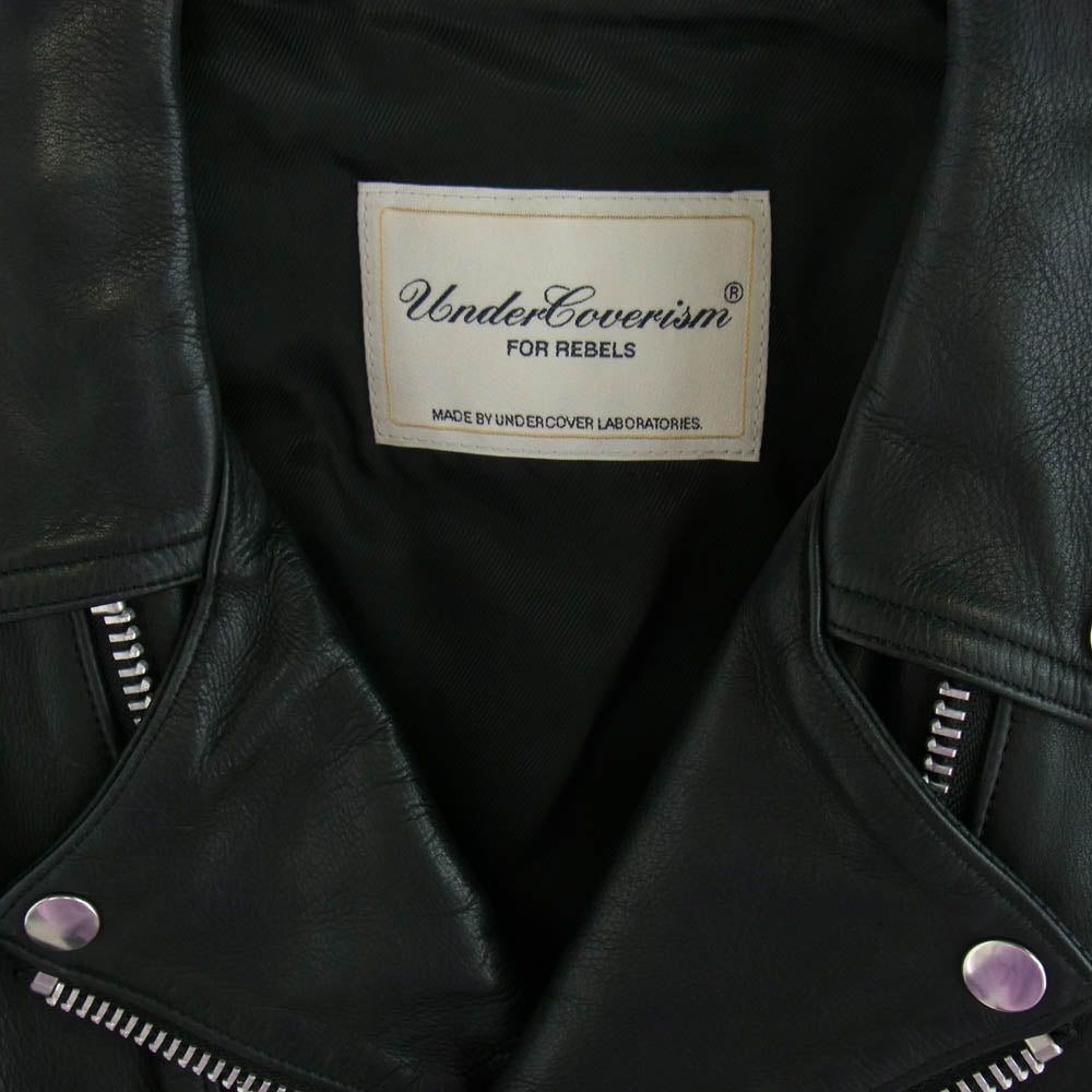 UNDERCOVER アンダーカバー 9201 undercoverism アンダーカバイズム Double riders jacket ダブル ライダース ジャケット ブラック系 1【中古】