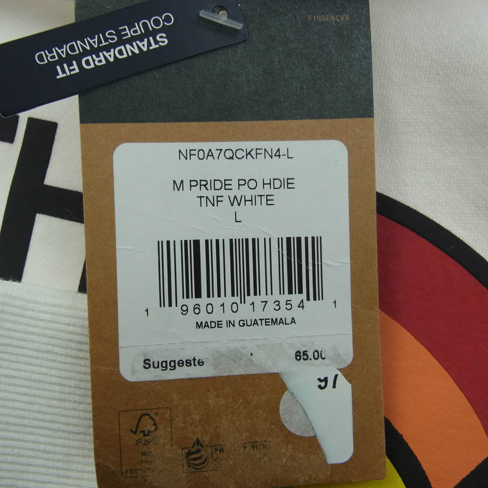 THE NORTH FACE ノースフェイス NF0A7QCKFN4 PRIDE PO HOODIE プライド プルオーバー フーディー パーカー ホワイト系 L【極上美品】【中古】