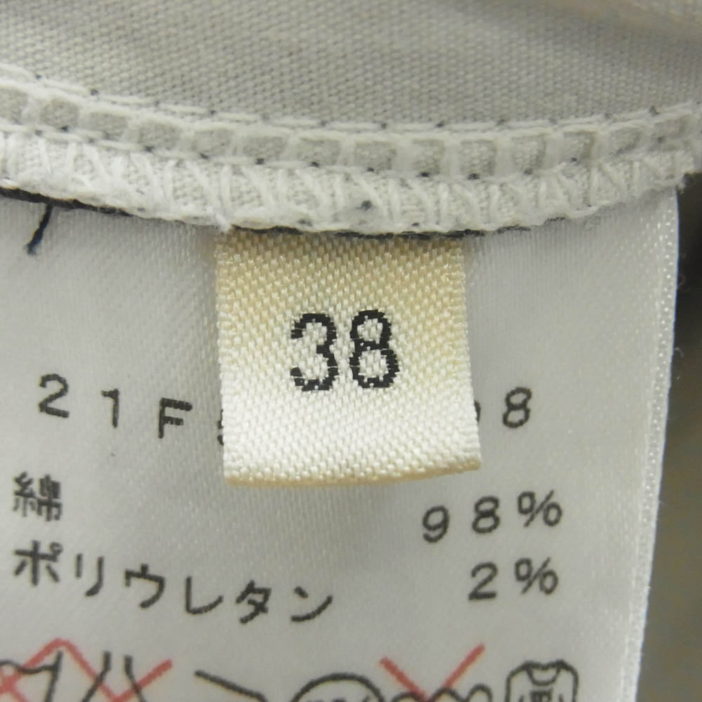 CELINE セリーヌ 21F523408 デニム ワイド パンツ コットン ポリウレタン マダガスカル製 インディゴブルー系 38【中古】