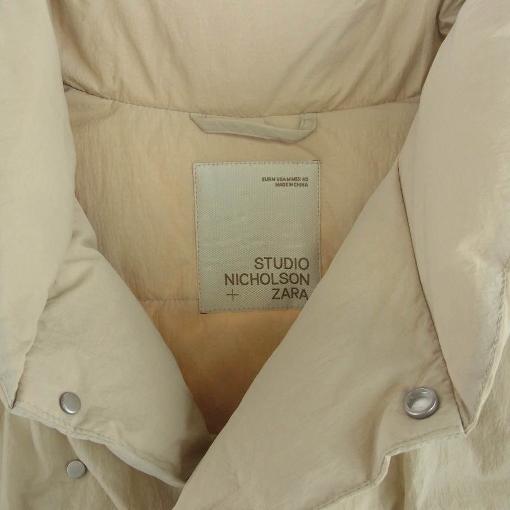 STUDIO NICHOLSON スタジオニコルソン ZARA ザラ ダウン ジャケット ベージュ系 M【中古】