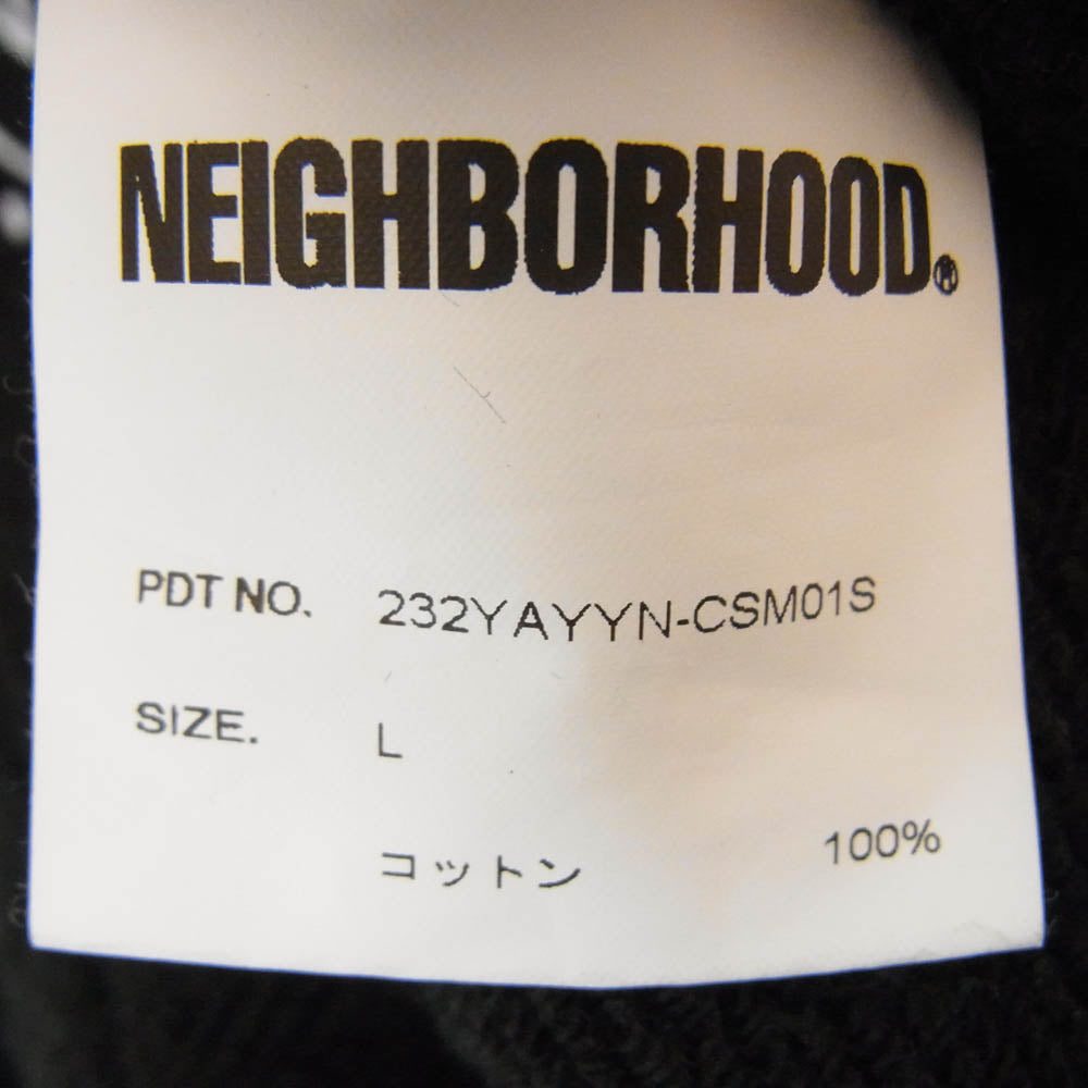 Yohji Yamamoto ヨウジヤマモト × NEIGHBORHOOD ネイバーフッド HS-T83-288 232YAYYN-CSM01S プリント スウェット プルオーバー パーカー ブラック系 L【中古】