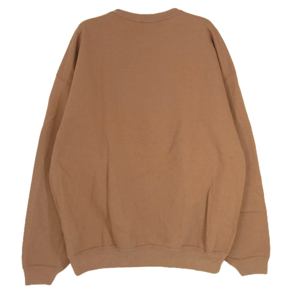 AURALEE オーラリー A8AP01GU SUPER SOFT HEAVY SWEAT P/O クルー スウェット ブラウン系 4【中古】