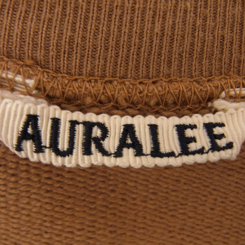 AURALEE オーラリー A8AP01GU SUPER SOFT HEAVY SWEAT P/O クルー スウェット ブラウン系 4【中古】