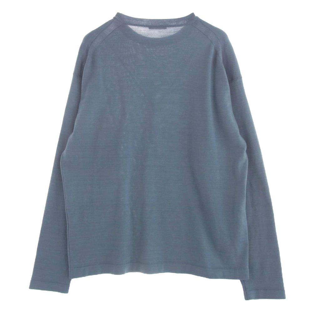 AURALEE オーラリー 19AW A9AP02HT SUPER FINE WOOL KNIT ウール ニット セーター ブルー系 4【中古】