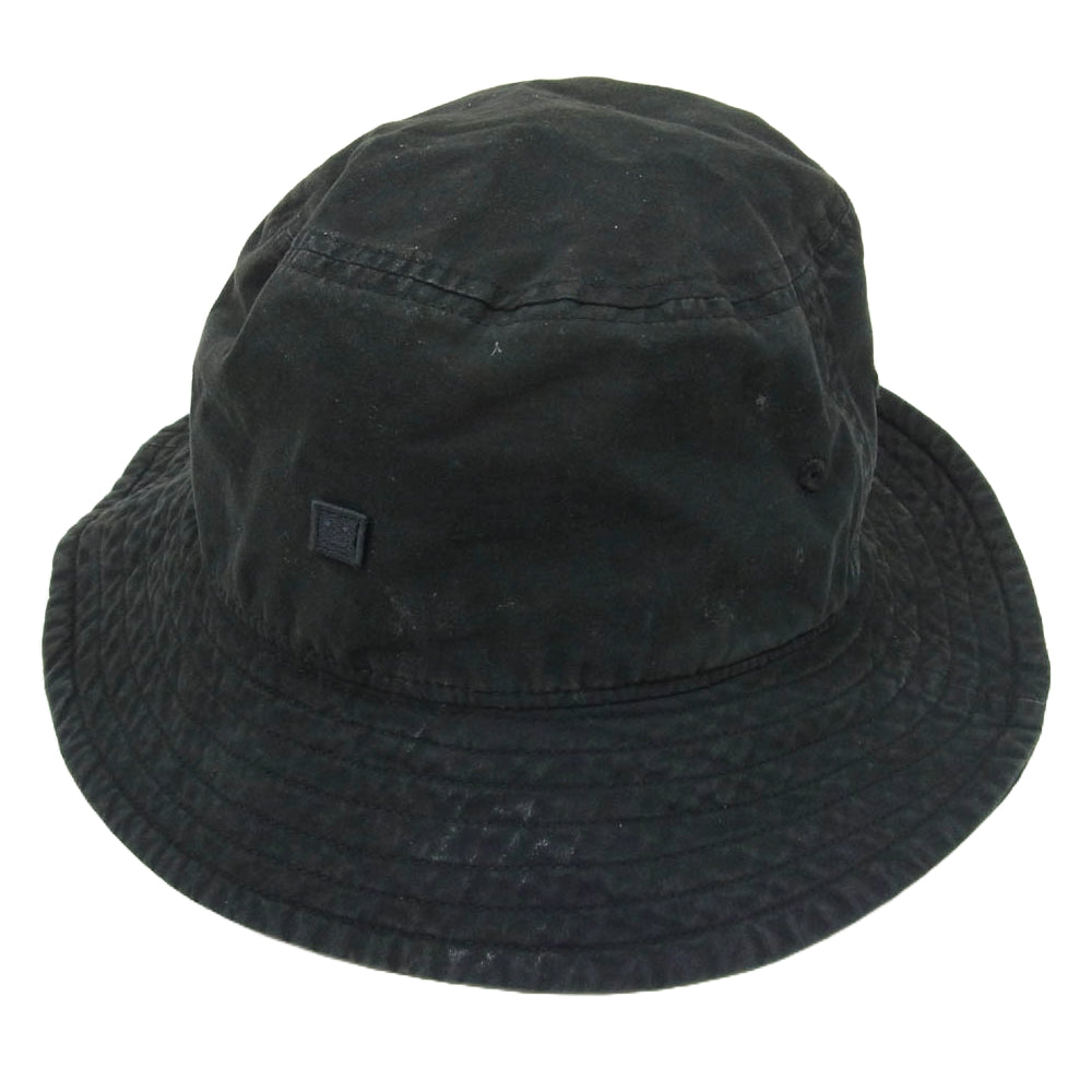ACNE STUDIOS アクネストゥディオズ FA-UX-HATS000107 ロゴ パッチ コットン バケット ハット ブラック系【中古】