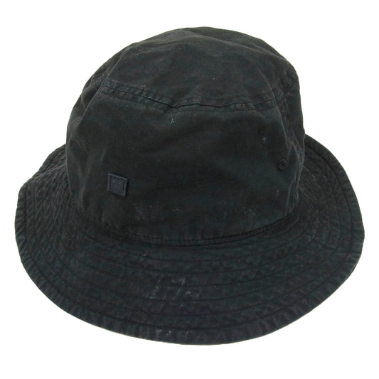 ACNE STUDIOS アクネストゥディオズ FA-UX-HATS000107 ロゴ パッチ コットン バケット ハット ブラック系【中古】