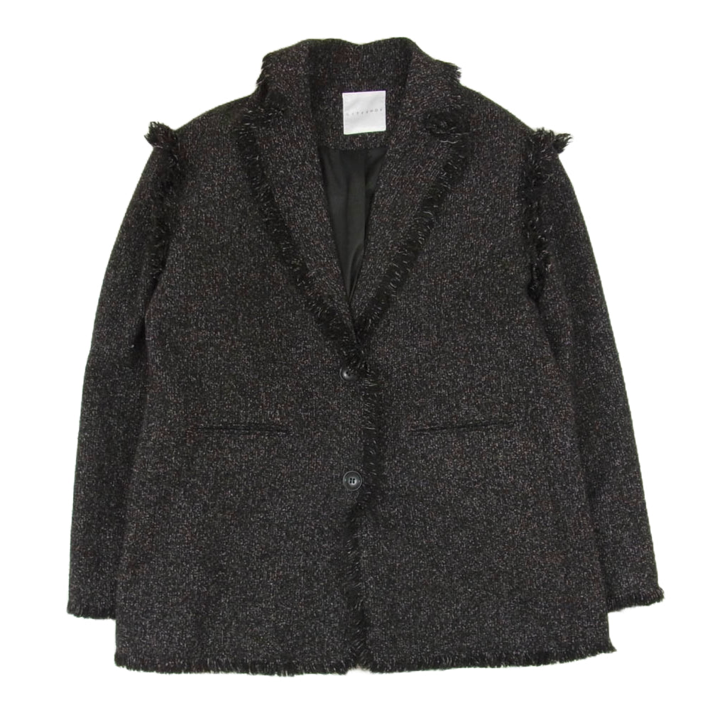 シティショップ 23-010-042-8030-4-0 FRINGE TWEED フリンジ ツイード ジャケット ブラック系 36【中古】