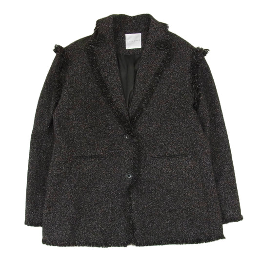 シティショップ 23-010-042-8030-4-0 FRINGE TWEED フリンジ ツイード ジャケット ブラック系 36【中古】