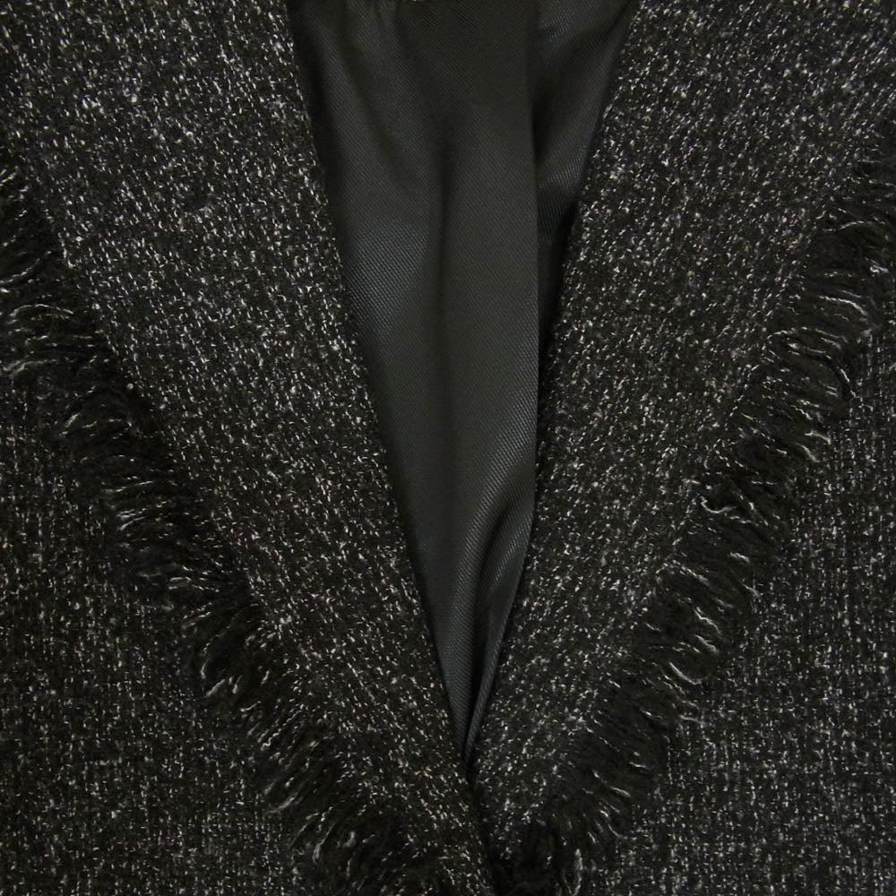 シティショップ 23-010-042-8030-4-0 FRINGE TWEED フリンジ ツイード ジャケット ブラック系 36【中古】