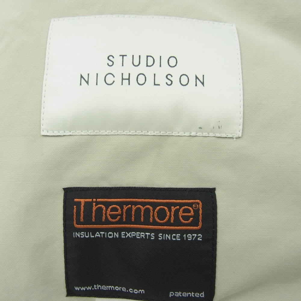 STUDIO NICHOLSON スタジオニコルソン 21AW SN-708 ECODOWN TECH COTTON PADDED SCARF PLUME ダウン マフラー ベージュ系【中古】