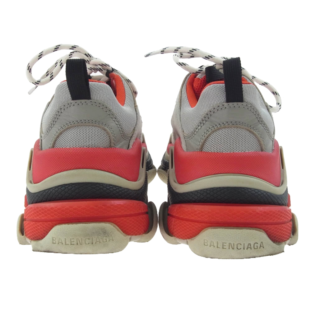 BALENCIAGA バレンシアガ 524039 triple s トリプルエス スニーカー グレー系 レッド系 24cm【中古】