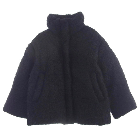 CLANE クラネ 23AW 15101-0052 MOHAIR LOOP DOWN COAT モヘア ジップアップ ジャケット コート ブラック系 1【中古】