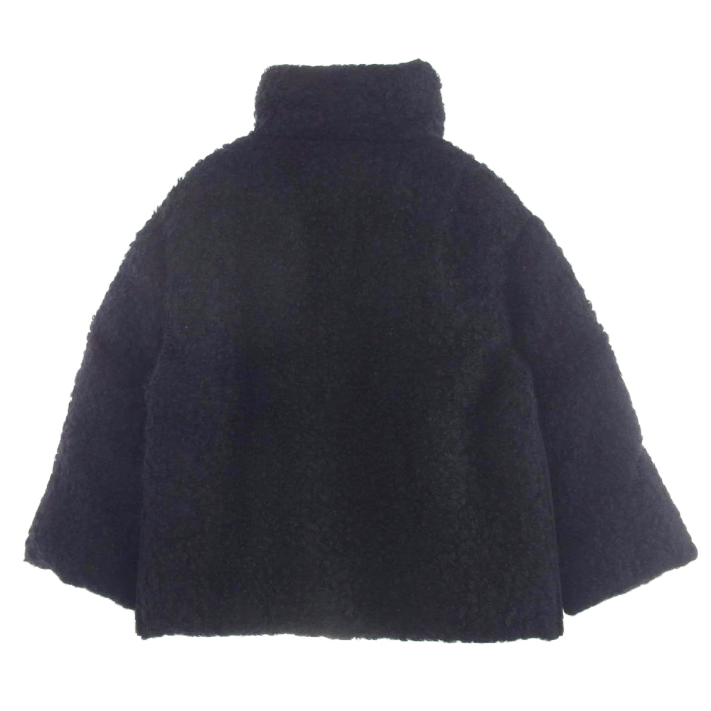 CLANE クラネ 23AW 15101-0052 MOHAIR LOOP DOWN COAT モヘア ジップアップ ジャケット コート ブラック系 1【中古】