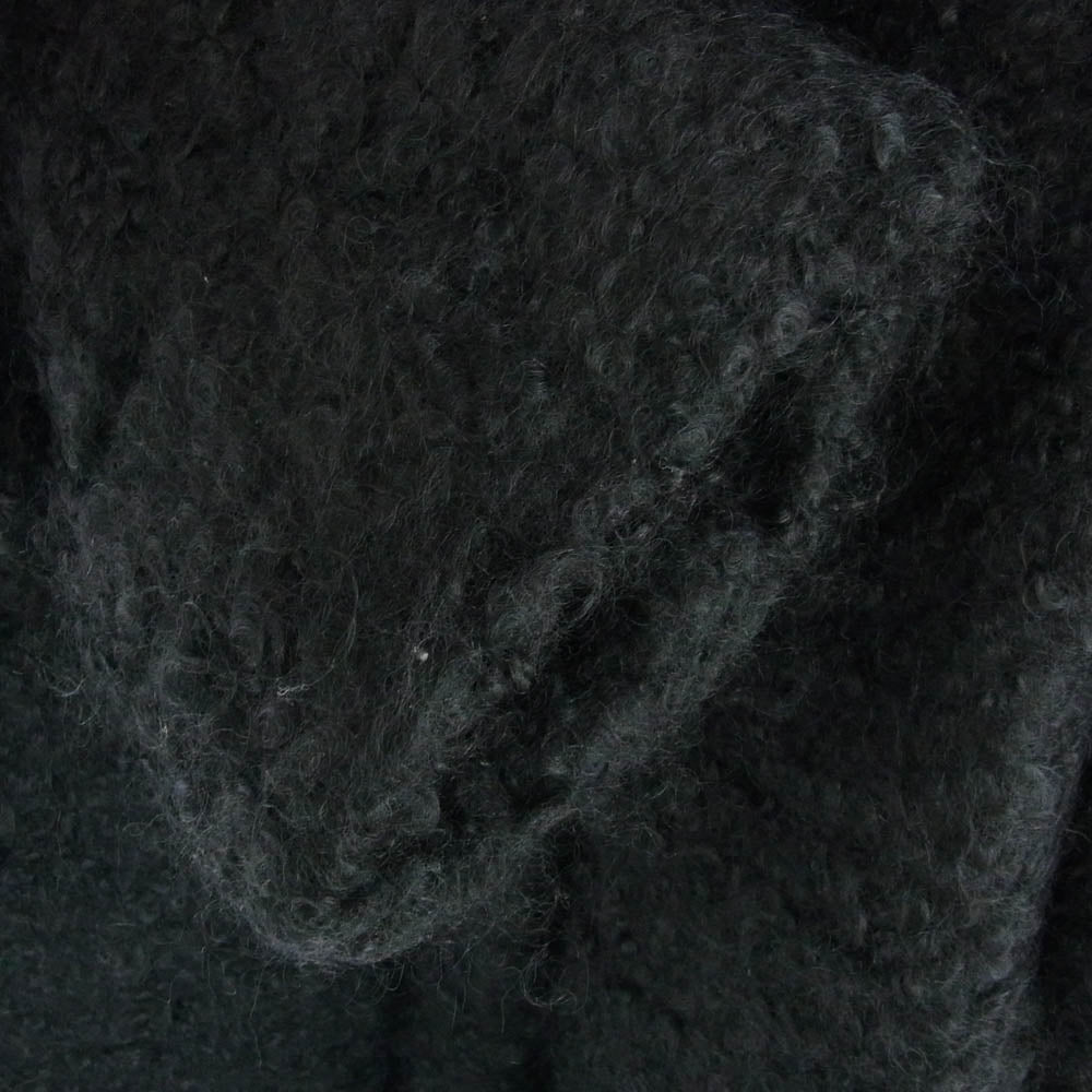 CLANE クラネ 23AW 15101-0052 MOHAIR LOOP DOWN COAT モヘア ジップアップ ジャケット コート ブラック系 1【中古】