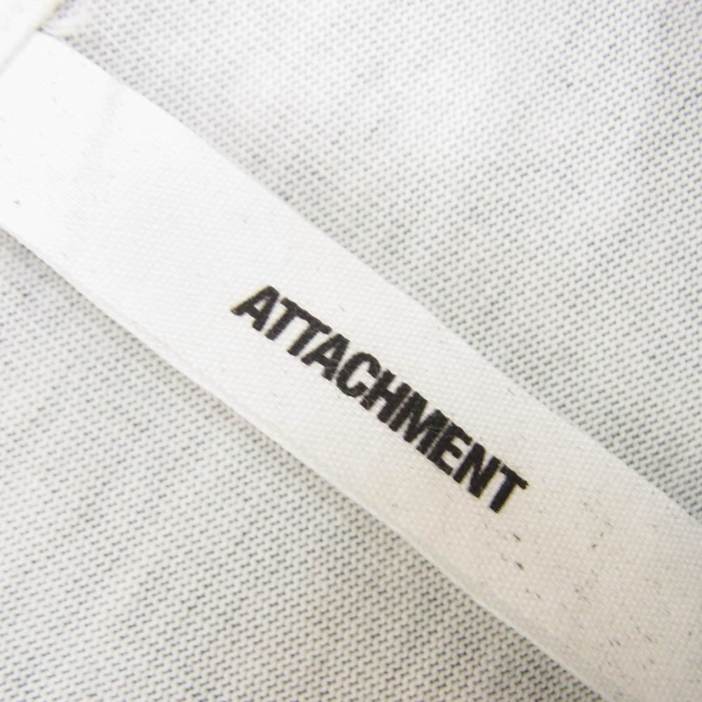 ATTACHMENT アタッチメント 21AW AJ12-221 MERCERIZATION JERSEY PAINT DYE L/S T-SHIRT バイカラー ペイント カットソー 長袖 ブラック系 3【中古】