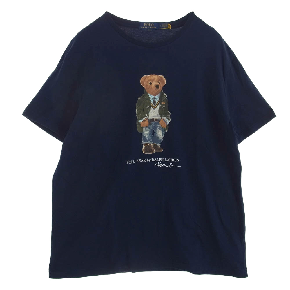 POLO RALPH LAUREN ポロ・ラルフローレン ポロベア Tシャツ 半袖 カットソー ネイビー系 L【中古】