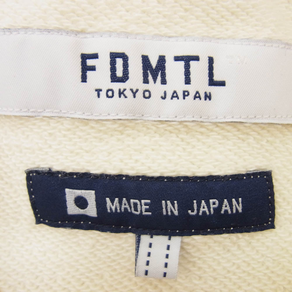 ファンダメンタル SASHIKO STITCHING SWEAT SHIRT 刺し子 ステッチング スウェット シャツ オフホワイト系 4【中古】