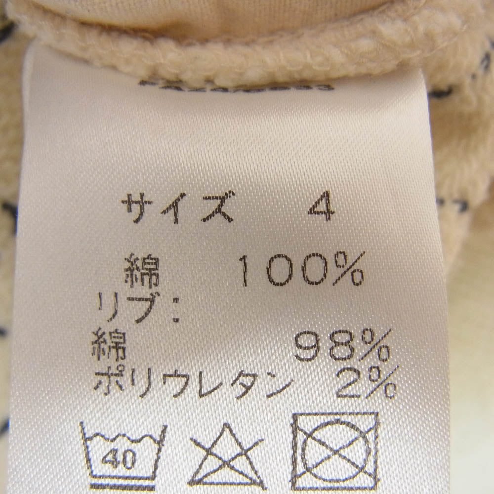 ファンダメンタル SASHIKO STITCHING SWEAT SHIRT 刺し子 ステッチング スウェット シャツ オフホワイト系 4【中古】