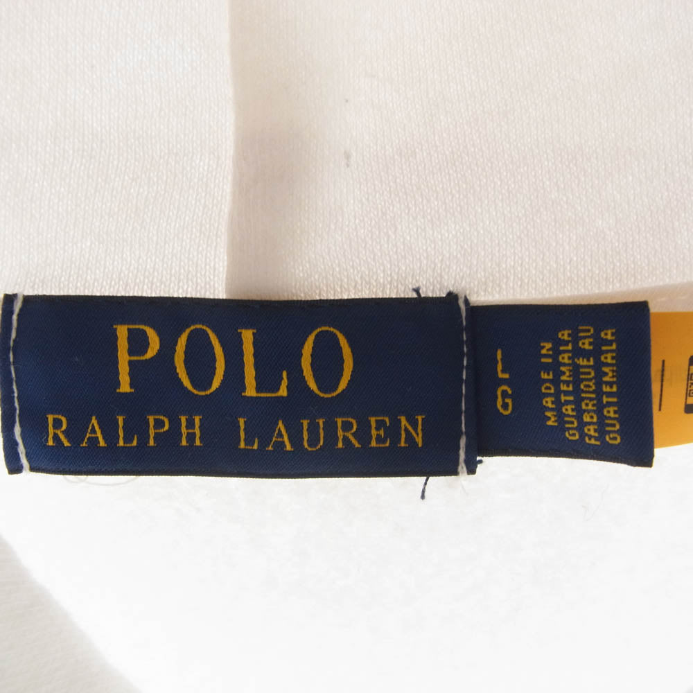 POLO RALPH LAUREN ポロ・ラルフローレン ポロベア プルオーバー フーディー ホワイト系 L【中古】