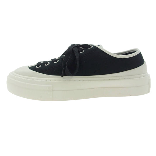 ATTACHMENT アタッチメント AA22-029 CO TWILL LOW CUT TRAINERS コットン ツイル ローカット トレーナー スニーカー ブラック系 ホワイト系 41【極上美品】【中古】