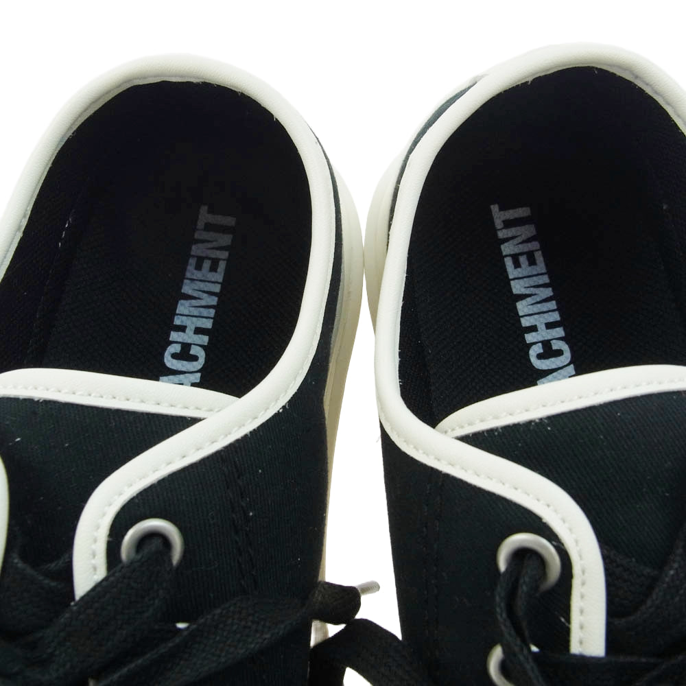 ATTACHMENT アタッチメント AA22-029 CO TWILL LOW CUT TRAINERS コットン ツイル ローカット トレーナー スニーカー ブラック系 ホワイト系 41【極上美品】【中古】