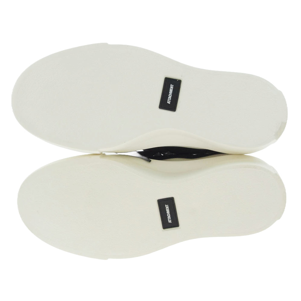 ATTACHMENT アタッチメント AA22-029 CO TWILL LOW CUT TRAINERS コットン ツイル ローカット トレーナー スニーカー ブラック系 ホワイト系 41【極上美品】【中古】