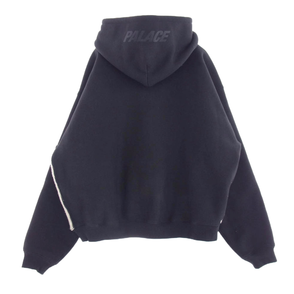 JUNYA WATANABE COMME des GARCONS MAN ジュンヤワタナベコムデギャルソンマン 24AW WN-T903 × PALACE パレス Customized Parka Shetland Wool カスタマイズ ジップアップ スウェット ニット パーカー ブラック系 S【中古】