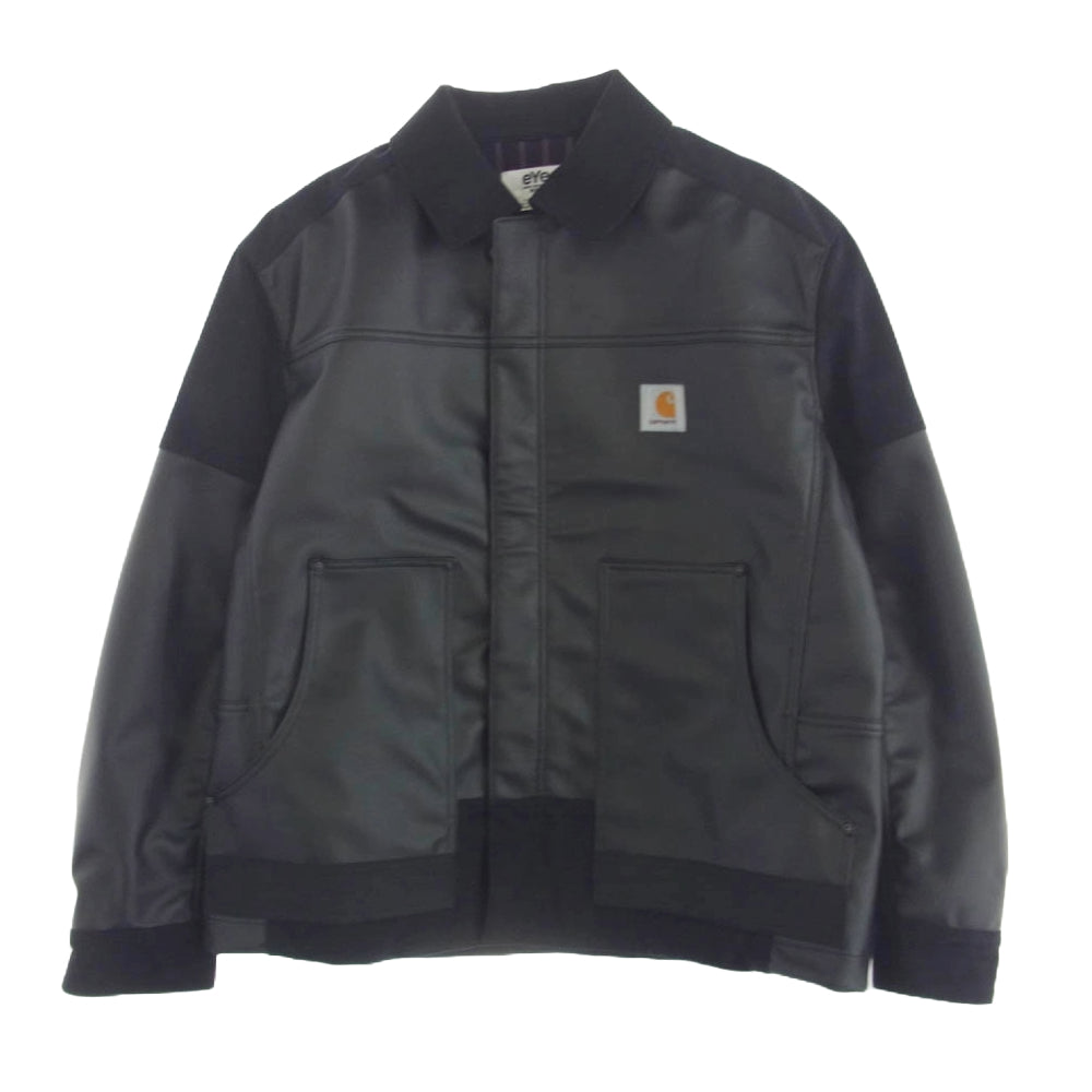 JUNYA WATANABE COMME des GARCONS MAN ジュンヤワタナベコムデギャルソンマン 24SS WM-J904 × Carhartt カーハート 合皮 綿ダック エステルオックス ワーク ジャケット ブラック系 M【美品】【中古】