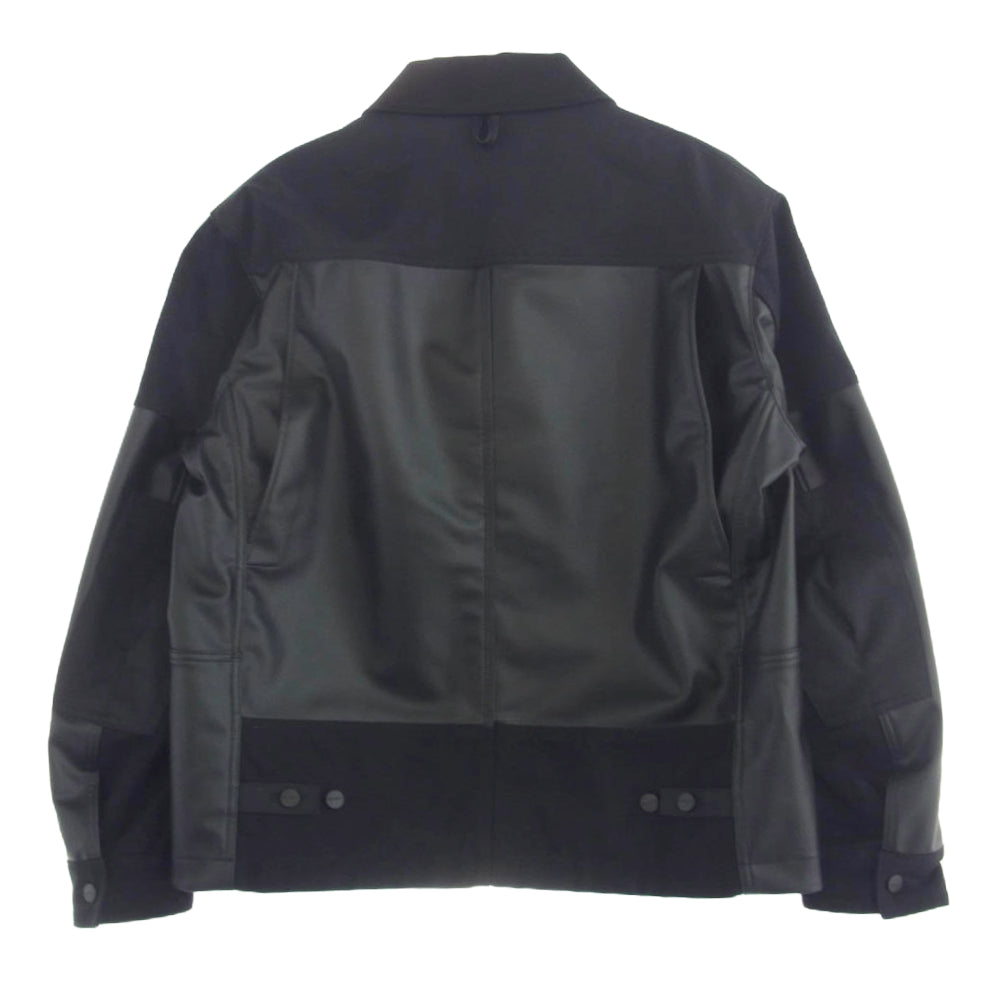 JUNYA WATANABE COMME des GARCONS MAN ジュンヤワタナベコムデギャルソンマン 24SS WM-J904 × Carhartt カーハート 合皮 綿ダック エステルオックス ワーク ジャケット ブラック系 M【美品】【中古】