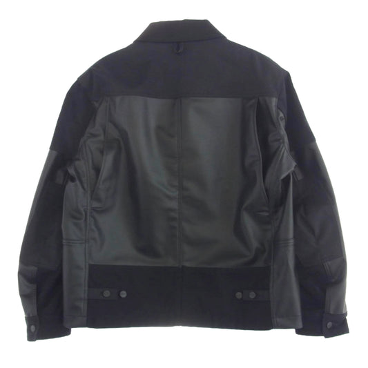 JUNYA WATANABE COMME des GARCONS MAN ジュンヤワタナベコムデギャルソンマン 24SS WM-J904 × Carhartt カーハート 合皮 綿ダック エステルオックス ワーク ジャケット ブラック系 M【美品】【中古】