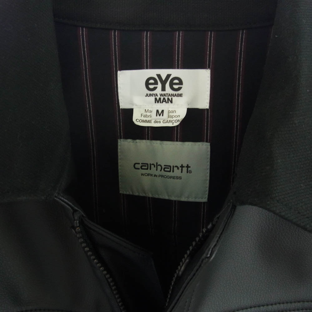 JUNYA WATANABE COMME des GARCONS MAN ジュンヤワタナベコムデギャルソンマン 24SS WM-J904 × Carhartt カーハート 合皮 綿ダック エステルオックス ワーク ジャケット ブラック系 M【美品】【中古】
