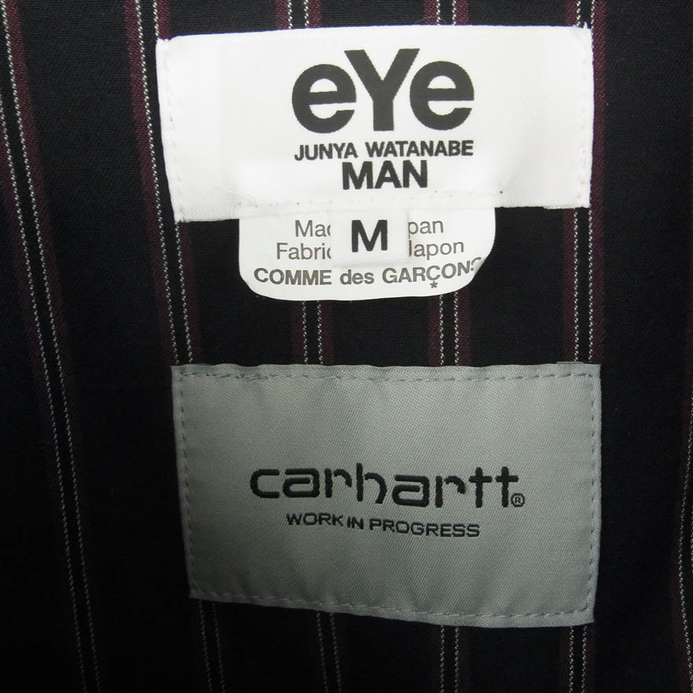 JUNYA WATANABE COMME des GARCONS MAN ジュンヤワタナベコムデギャルソンマン 24SS WM-J904 × Carhartt カーハート 合皮 綿ダック エステルオックス ワーク ジャケット ブラック系 M【美品】【中古】