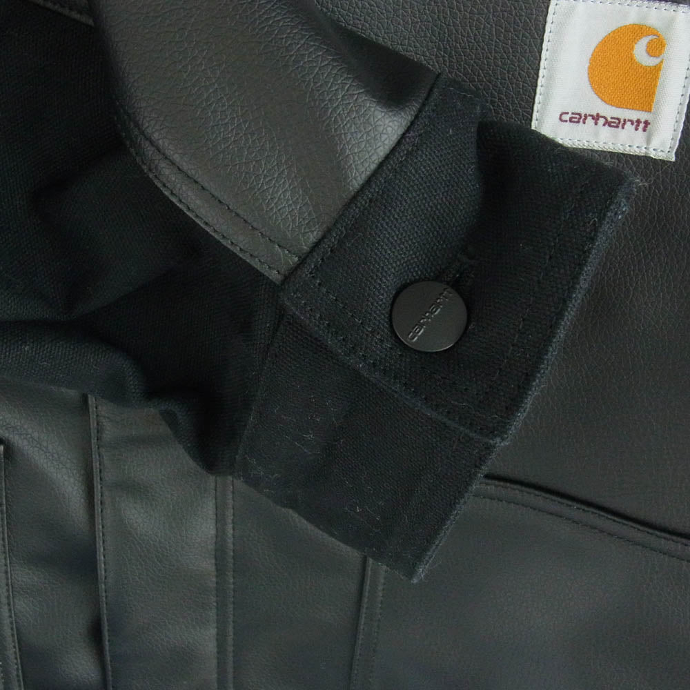 JUNYA WATANABE COMME des GARCONS MAN ジュンヤワタナベコムデギャルソンマン 24SS WM-J904 × Carhartt カーハート 合皮 綿ダック エステルオックス ワーク ジャケット ブラック系 M【美品】【中古】