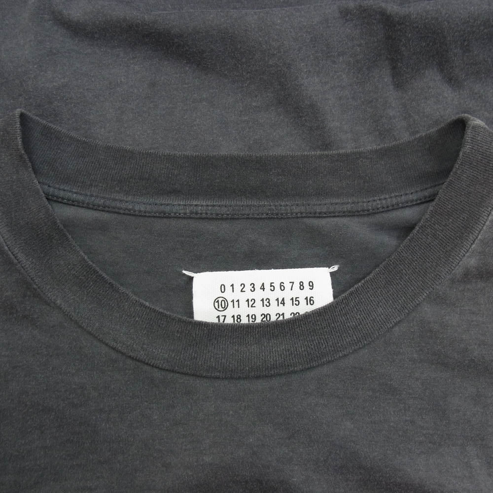 MAISON MARGIELA メゾンマルジェラ 20SS S30GC0704 10ライン 四つタグ ガーメントダイ オーバーサイズ クルーネック 半袖 Tシャツ カットソー グレー系 チャコール系 46【中古】