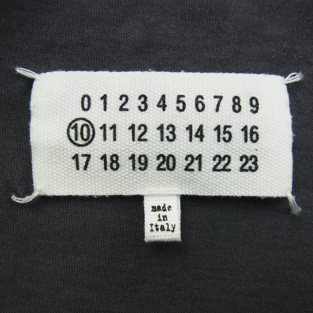 MAISON MARGIELA メゾンマルジェラ 20SS S30GC0704 10ライン 四つタグ ガーメントダイ オーバーサイズ クルーネック 半袖 Tシャツ カットソー グレー系 チャコール系 46【中古】