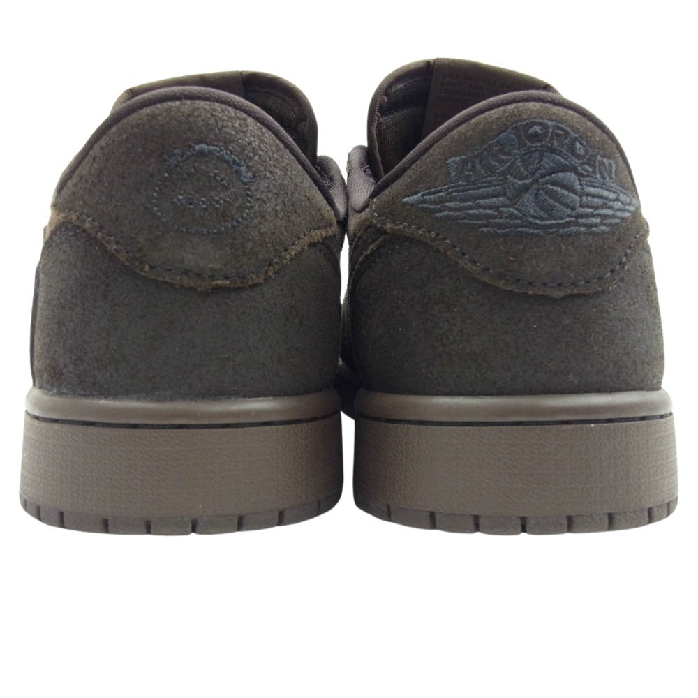 NIKE ナイキ DM7866-202 【フェイクバスターズ鑑定済】× Travis Scott トラヴィススコット Air Jordan 1 Low OG SP エアジョーダン1 ロー ベルベットブラウン アンド ダークモカ ダークブラウン系 27.0cm【中古】