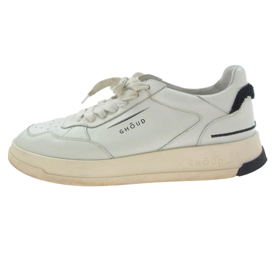 ゴウド レザー ローカット キャンバス スニーカー ホワイト系 41【中古】