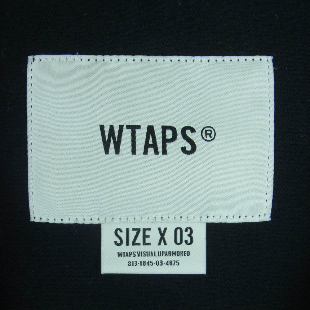 WTAPS ダブルタップス 21AW 211BRDT-SHM02 Jungle 01 LS COTTON TWILL コットン ツイル ユーティリティ シャツ 長袖 ブラック系 03【中古】