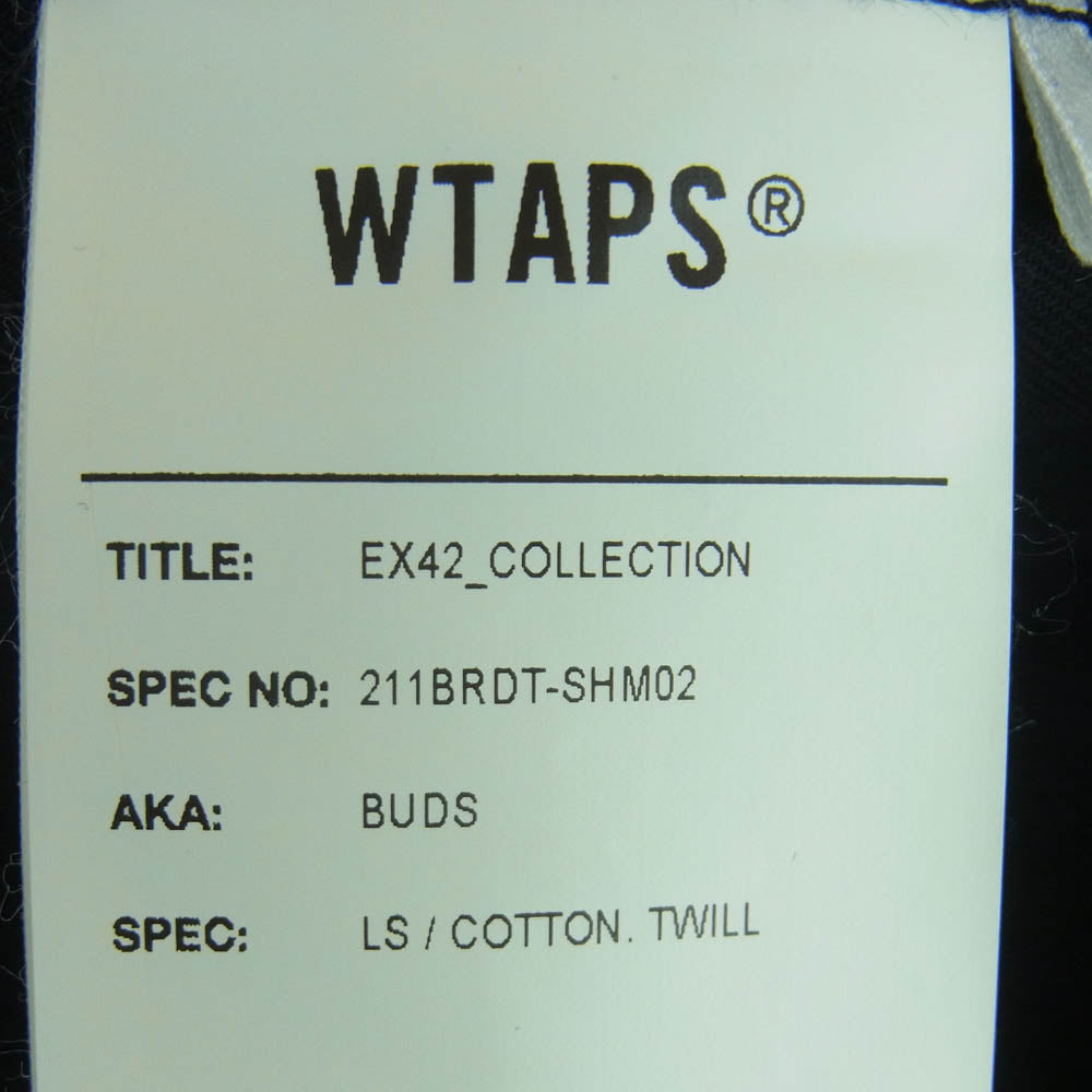 WTAPS ダブルタップス 21AW 211BRDT-SHM02 Jungle 01 LS COTTON TWILL コットン ツイル ユーティリティ シャツ 長袖 ブラック系 03【中古】