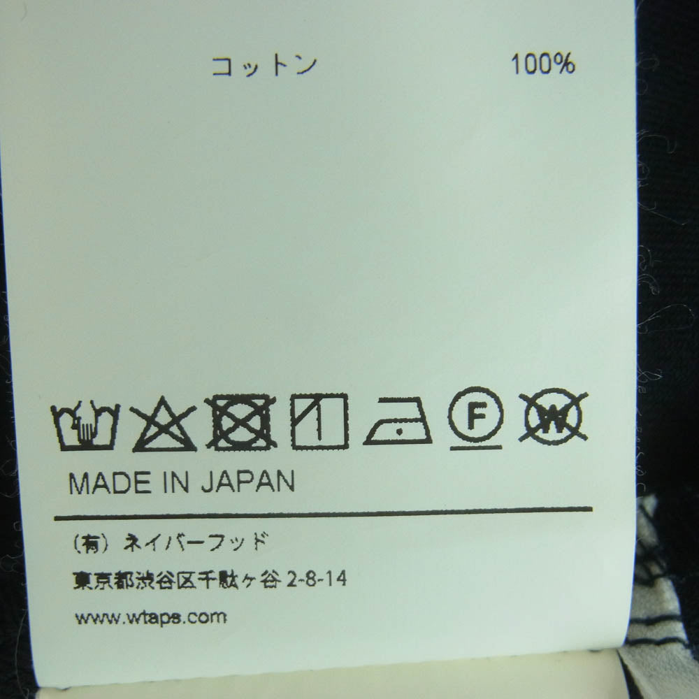 WTAPS ダブルタップス 21AW 211BRDT-SHM02 Jungle 01 LS COTTON TWILL コットン ツイル ユーティリティ シャツ 長袖 ブラック系 03【中古】